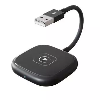 Беспроводной адаптер CarPlay Plug Play Простая установка Квадратный черный Идеально подходит для эффективной коробки Carplay для IPhone