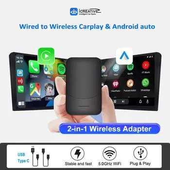 Беспроводной адаптер Carplay преобразует OEM-проводной адаптер в беспроводной ключ Carplay Plug & Play для автомобилей 2017 года выпуска для Apple iPhone iOS 10+ carplay