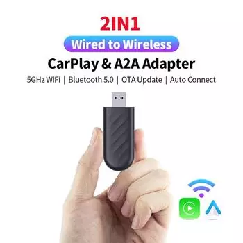 Беспроводной адаптер CarPlay Smart Box Провод для беспроводного автомобильного адаптера Android Подключение USB Plug and Play Автомобильный адаптер