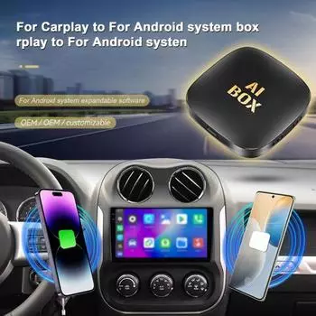 Беспроводной адаптер для Android Auto преобразует проводное соединение в беспроводное для Carplay с поддержкой Netflix 2+32GB