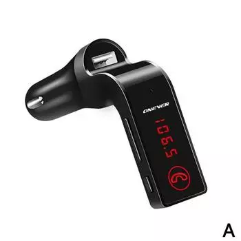 Беспроводной автомобильный комплект Hands Free Bluetooth FM-передатчик AUX MP3 Автомобильный SD-комплект Автомобильный модулятор Аксессуары U2F3 2A USB Port серебряный