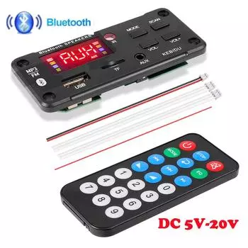 Беспроводной Bluetooth 5.0 9 В-24 В MP3 WMA декодер плата автомобильный аудио USB TF FM радио модуль цветной экран MP3-плеер с пультом дистанционного управления Mp3