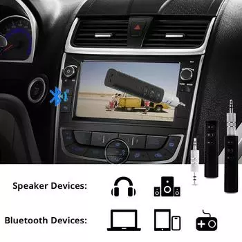Беспроводной Bluetooth 5,0 приемник-передатчик адаптер разъем 3,5 мм для автомобильного музыкального аудио Aux A2dp приемник для наушников Handsfree 5 В чёрный