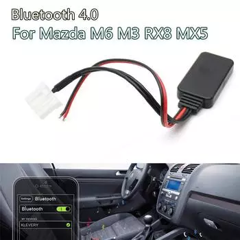 Беспроводной Bluetooth адаптер интерфейса для подключения к автомобильной аудиосистеме через разъем AUX, кабель для Mazda M6 M3 Rx8 Mx5