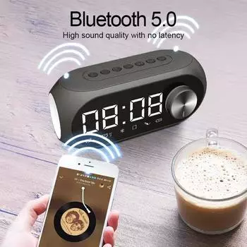 Беспроводной Bluetooth-динамик, бас, мини-мобильный телефон, компьютер, уличный домашний будильник, Bluetooth-динамик None синий