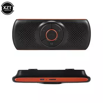 Беспроводной Bluetooth-совместимый автомобильный комплект громкой связи с многоточечным динамиком для солнцезащитного козырька для телефона смартфона автомобиля Bluetooth серебряный