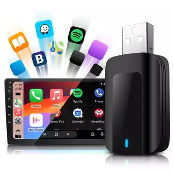 Беспроводной CarPlay Android Auto адаптер Smart USB Dongle 2.4G и 5G WiFi BT Plug & Play для проводного CarPlay Andriod Auto Cars CHINA
