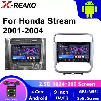 Беспроводной Carplay Car Bluetooth Аудио Мультимедиа Видео Плеер 9 GPS Навигатор Аксессуар для Honda Stream 2001-2004 4 core 1GB+32GB carplay