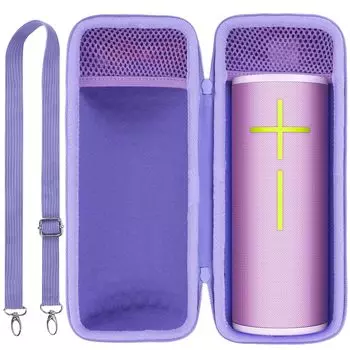 Беспроводной динамик Ultimate Ears UE MEGABOOM 3 4 Bluetooth, совместимый с чехлом для хранения Lebakort (Фиолетовый чехол)