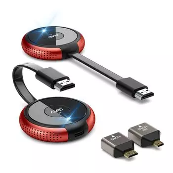 Беспроводной HDMI Беспроводной HDMI Беспроводная передача сигнала Стабильная передача Подходит для брифингов в прямом эфире Мини-терминал преобразования HDMI Удлинитель HDMI
