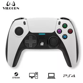 Беспроводной игровой контроллер VILCORN 2,4 ГГц для PS4/PS3 с асимметричным двигателем, геймпад для ПК, компьютера, ноутбука, Windows 7 10 11