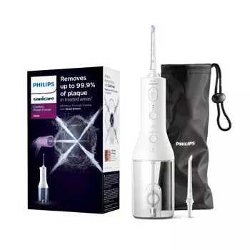 Беспроводной ирригатор для полости рта Philips Sonicare Power Flosser 3000 с технологией Quad Stream и импульсной волной, белый HX3826/31 белый
