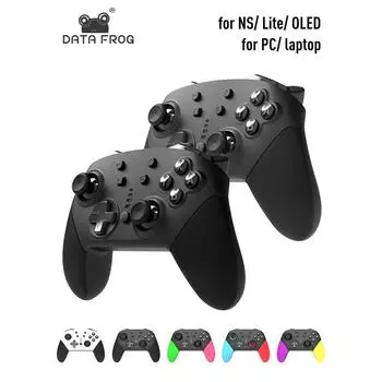 Беспроводной контроллер DATA FROG, совместимый с Nintendo Switch/Switch Lite, джойстик для ПК, геймпад с двойной вибрацией для Switch Oled/Switch Pro 1PCS Gamepad белый