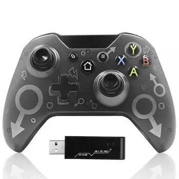 Беспроводной контроллер для Xbox One / Xbox One S / Xbox One X / Xbox Series X / PS3 / ПК, беспроводной игровой контроллер 2,4 ГГц с двойной вибрацией 7*9*15cm чёрный