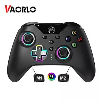 Беспроводной контроллер VAORLO для Nintendo Switch, OLED-консоль Pro, геймпад с перезаряжаемой батареей 1000 мАч, программируемая функция турбо чёрный