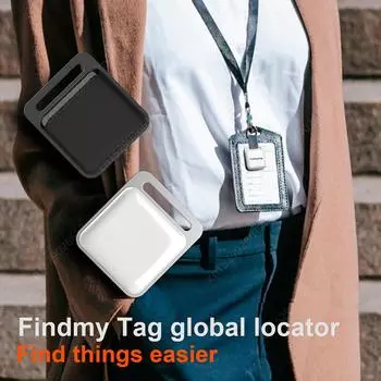 Беспроводной мини GPS-трекер, сигнализация от потери ключей, приложение для поиска кошелька, GPS-запись, смарт-тег, совместимый с Bluetooth для iPhone/Android белый