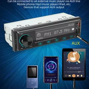 Беспроводной MP3-плеер с одним DIN, совместимый с Bluetooth, радио, мультимедиа