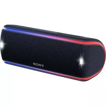 Беспроводной портативный динамик Sony SRS-XB31 B с подсветкой через приложение для смартфона, черный, водонепроницаемый/пыленепроницаемый/устойчивый к ржавчине/Bluetooth/совместимый со специальными функциями,