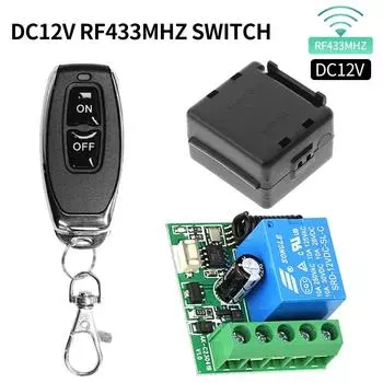 Беспроводной пульт дистанционного управления DC12V RF433Mhz 10A релейный приемник модуль передатчик ВКЛ ВЫКЛ пульт дистанционного управления для замка гаражных ворот