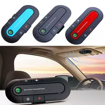 Беспроводной телефон с громкоговорителем Bluetooth тонкий магнитный свободные руки в козырьке автомобильного комплекта чёрный