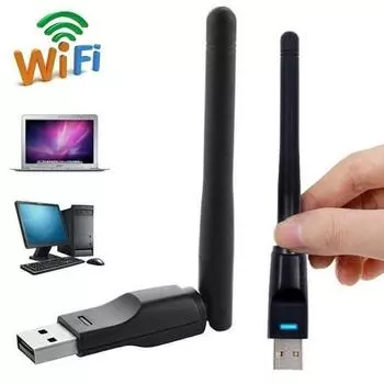 Беспроводной USB-приемник Wi-Fi ПК-адаптер LAN MT7601 150 Мбит/с 802.11n/g/b Антенны