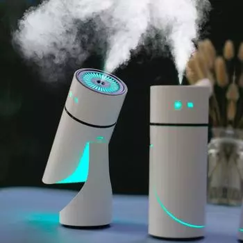 Беспроводной увлажнитель воздуха 260 мл, USB-диффузор для ароматерапии, 1000 мАч, перезаряжаемая батарея, ультразвуковой крутой генератор тумана, тихий туманообразователь зелёный