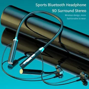 Беспроводные Bluetooth 5,2 наушники с шейным ремешком, магнитные спортивные водонепроницаемые наушники TWS, Bluetooth-гарнитура с микрофоном
