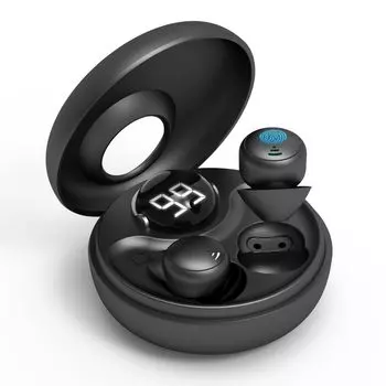 Беспроводные Bluetooth наушники для сна для улучшенных мини высоких раздельных левого и правого одинарных или с микрофоном 5.3 Сон, Безболезненные, Размер, Ультрамаленькие, Вкладыши чёрный