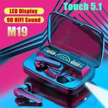 Беспроводные Bluetooth-наушники M19 BT — водонепроницаемые игровые наушники, Hi-Fi стерео модные беспроводные наушники-вкладыши-гарнитуры
