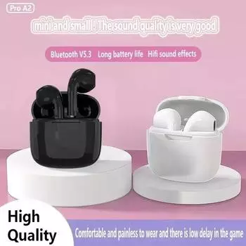 Беспроводные Bluetooth-наушники Macaron V5.3 со сверхдлительным временем автономной работы и стереоигровой спортивной гарнитурой с низкой задержкой белый