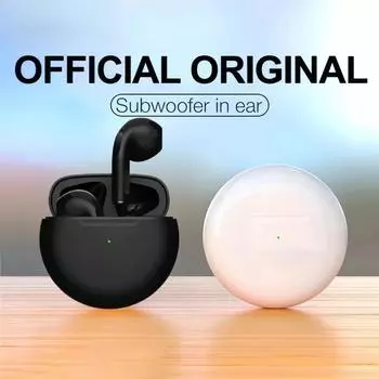Беспроводные Bluetooth-наушники Pro6, наушники-вкладыши, спортивная гарнитура для Android, Apple, IPhone, наушники белый