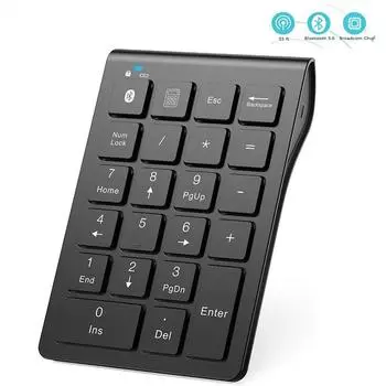 Беспроводные цифровые клавиатуры Bluetooth, цифровая клавиатура, 22 клавиши, портативный финансовый учет, 10 клавиш, расширения цифровой клавиатуры