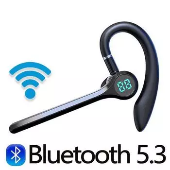 Беспроводные наушники Bluetooth 5,3 с одним ухом, внешний длинный микрофон, беспроводная гарнитура для бизнеса и спорта