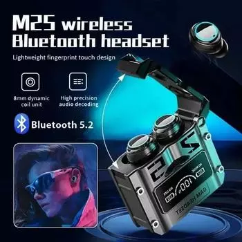 Беспроводные наушники, Bluetooth, сенсорное управление, шумоподавление, стерео водонепроницаемые наушники, гарнитуры с микрофоном чёрный