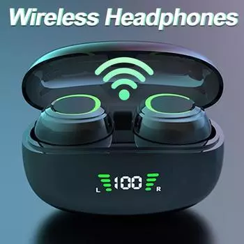 Беспроводные наушники Bluetooth, стереонаушники, водонепроницаемая гарнитура для Iphone, Xiaomi, Huawei, TWS, спортивные наушники