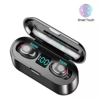 Беспроводные наушники Bluetooth, зарядный чехол 2000 мАч, светодиодный дисплей, спортивная водонепроницаемая беспроводная гарнитура TWS, музыкальные наушники