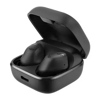 Беспроводные наушники Sennheiser ACCENTUM True Wireless Black с высокопроизводительным драйвером, 28 часов воспроизведения, гибридное шумоподавление, захват внешнего звука чёрный