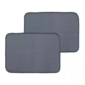 Best Answer Washable Pet Sheets Gray M Size 2 Pieces 60 x 45cm Reusable Pee Pad for Dogs and Cats Highly Visible Toilet Underlay Mat Floor Scratch серый
