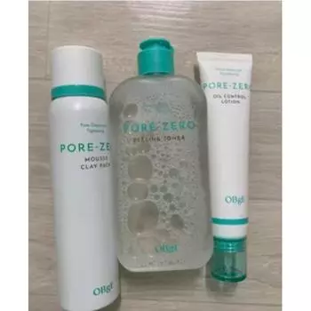 [BEST] Object Pore Zero Peeling Toner + Oil Control Lotion + Mousse Clay Pack Set