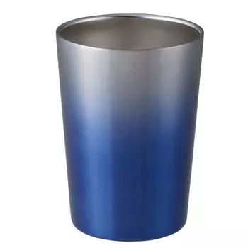 Bestco Convenience Store Coffee Vacuum Double Warm Tumbler, Cup, Compatible, 480ml, Cold/Hot Insulation, Wall, Gradient, Blue, NM-178