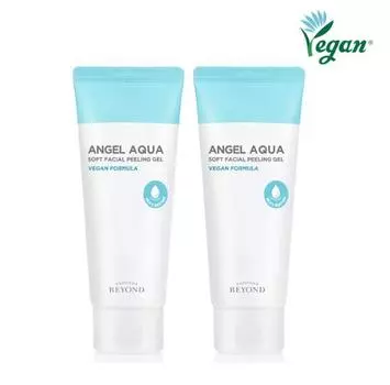 Beyond Angel Aqua Soft Пилинг-гель для лица, двойной план (100 млX2 упаковки) (вегетарианский), Корея очищение
