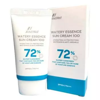 BI EFFECT Увлажняющий солнцезащитный крем-эссенция 100 SPF50+ PA++++ (уменьшение морщин, отбеливание, защита от УФ-излучения, тройная функциональность) 30мл, 2 шт.