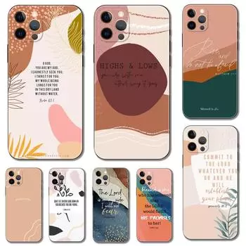 Чехол для телефона Bible Quote для iPhone 14 5s 2020se 6 6s 7 8 plus x 10 XR XS 11 12 13 mini pro MAX черный чехол из ТПУ iPhone 14