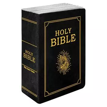 Библейская подушка в форме книги, плюшевая, открывающаяся, удобная Библейская подушка Подушка со стихами из Библии HOLYBIBLE One Size чёрный
