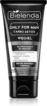 Bielenda Only For Men Carbo Detox Матирующий очищающий гель для мужчин TU прозрачный