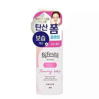 Bifesta Очищающая газированная пенка для умывания Moist 180 мл (Тип мусса), Корея очищение