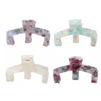 Big Hair Claw Clip Non Slip Acetate Shape Large Hair Jaw Clips for Women Thick Hair Blue Orange