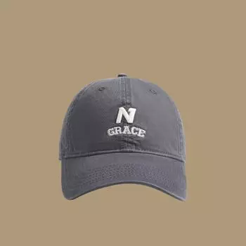 Big Head Circumference Wide Brim Big Face Widened Baseball Cap Women s Face-Looking Small Peaked Cap American Men Hat Autumn and Winter Gray Adjustable