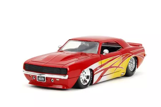 Big Time Muscle 1969 Chevrolet Camaro литая игрушечная машинка для детей и взрослых 124 (красный) красный