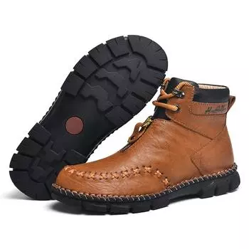 Big yellow boots new autumn and winter platform boots hiking shoes tooling boots short boots outdoor boots men s shoes high top boots 38 чёрный